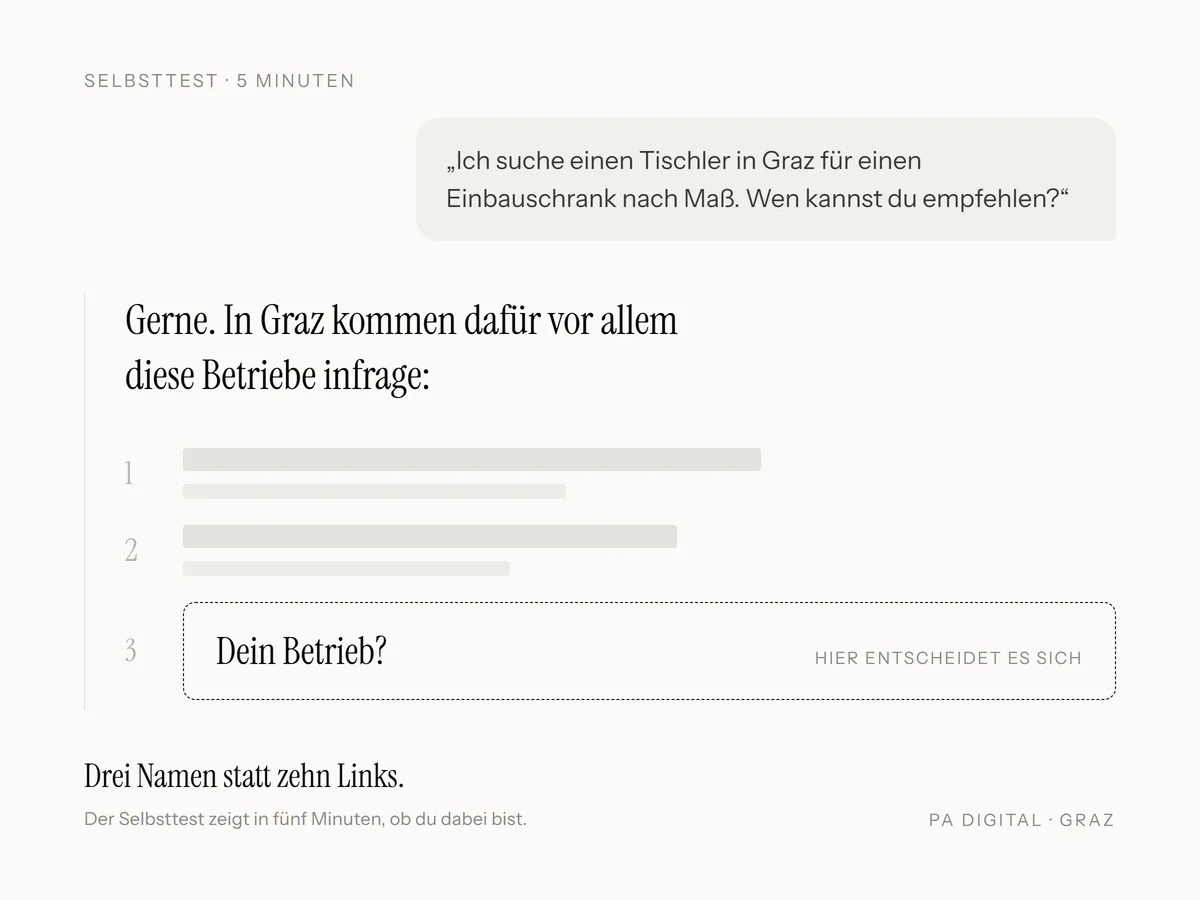 Kennt ChatGPT dein Unternehmen? Der 5-Minuten-Selbsttest | PA Digital